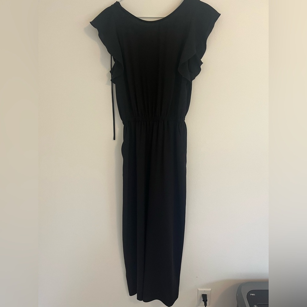 Wilfred Small Women's Black Ruffle Sleeve Romper